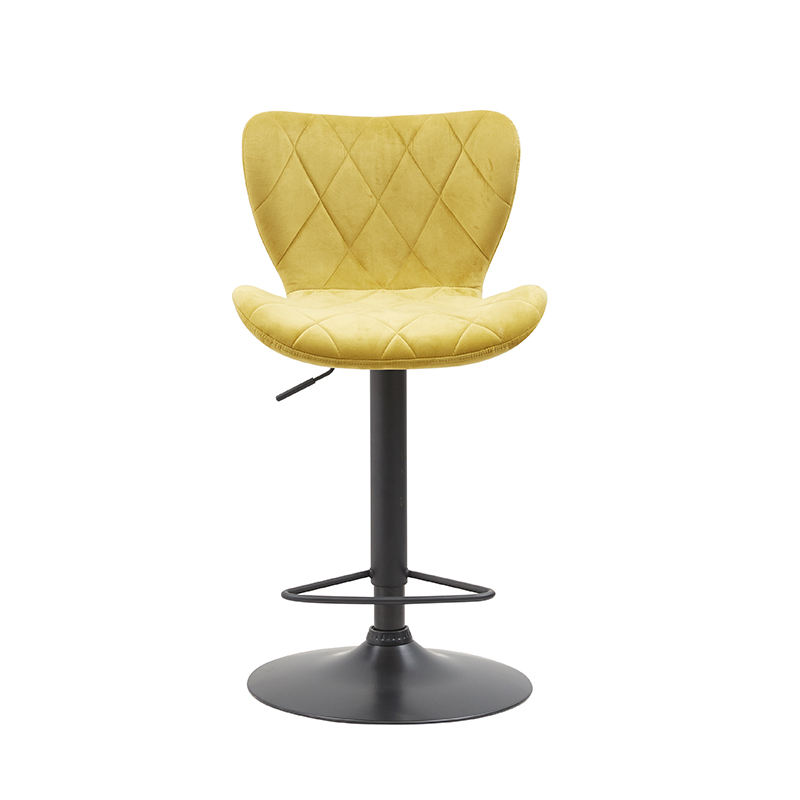 Leisure Chair Adjustable Bar Stools (Set Of 2) With Powder-Coated Black Finish Triangle Footrest