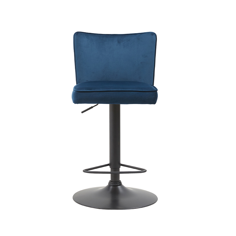 Furniture Tufted Velvet Bar Stools With Footrest (Set Of 2)