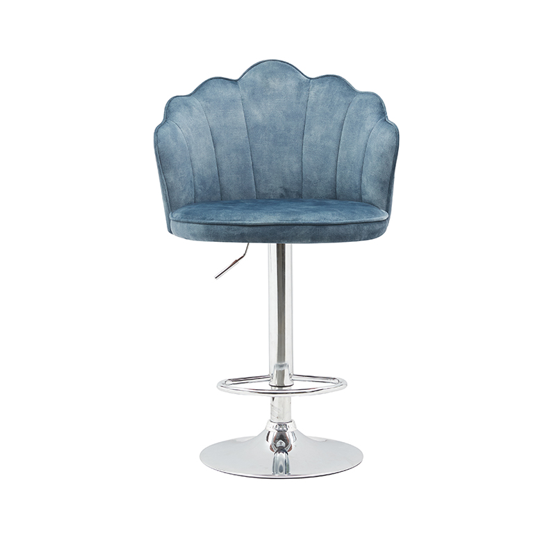High Bar Stool Rotate Lifting Stool Bar Stool Office Counter Chair With Chrome Plated Footrest