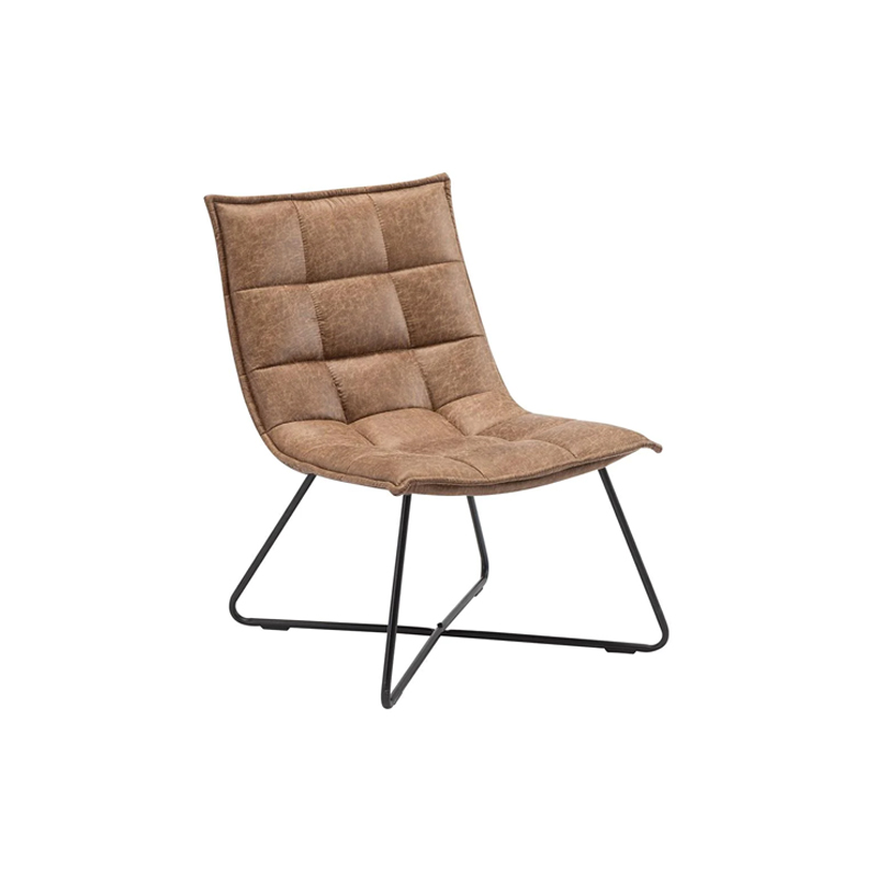 Upholstered Accent Chair With Cross Legs